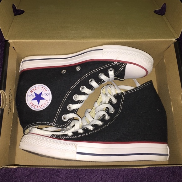 black wedge converse